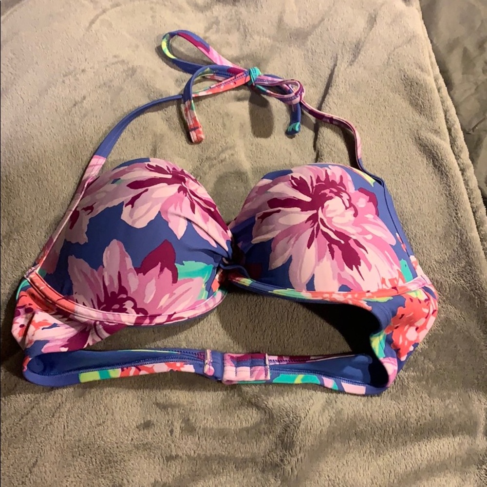 Aerie Brooke Push-up Bikini Top - Purple Flowers